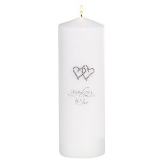 With All My Heart Unity Candle   White