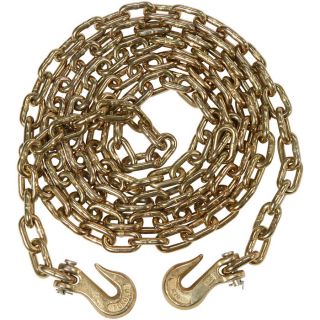 MIBRO High Strength Tow Chain with Clevis and Slip Hooks   5/16 Inch x 14ft., 4,