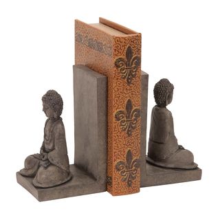 Library Polystone Buddha Bookend Set (set Of 2)