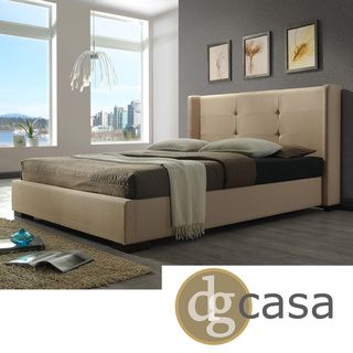 Dg Casa Braden Cream Fabric wrapped Bed