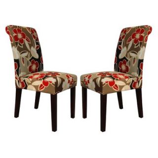 Skyline Dining Chair Avington Dining Chair Set of 2   Red Floral