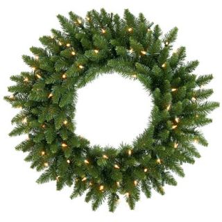 Pre Lit Camdon Wreath   Clear Lights (24)