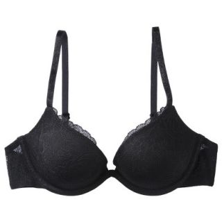 Gilligan & OMalley Womens Favorite Push Up Plunge Bra   Black Lace 36D