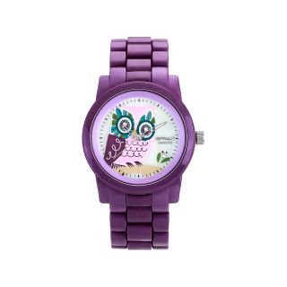 Sprout Eco Friendly Womens Purple Owl Corn Resin Bracelet Watch