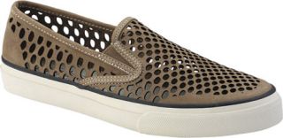 Womens Sperry Top Sider CVO Laser Perf Slip on   Taupe Laser Perf Slip on Shoes