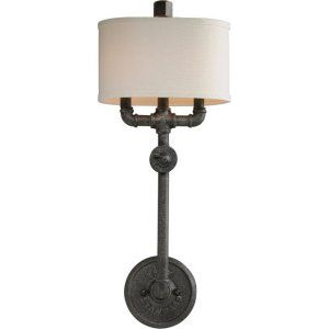Troy Lighting TRY B3811 Old Silver Conduit 2 Light Wall Lamp