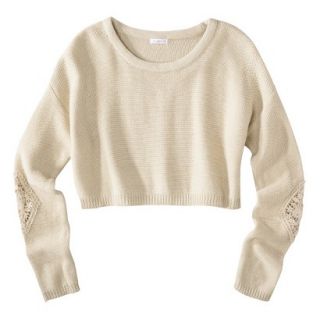Xhilaration Juniors Cropped Sweater   Champagne L(11 13)