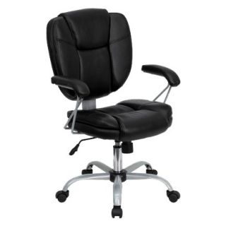 Office Chair Leather Computer Chair   Black