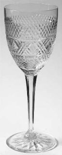 Wedgwood Imperial Clear Wine Glass   Clear, Cut Crosshatch Bowl, No Trim