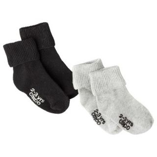 Circo Infant Toddler Boys 2 Pack Casual Socks   Black/Grey 4T/5T