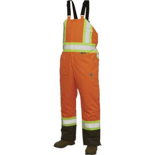 Work King Class 2 High Visibility Lined Bib Overall   Orange, 4XL, Model S79821