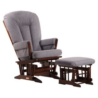 Glider and Ottoman Set Dutailier 2 Post Glider and Ottoman Combo   Dark Gray