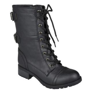 Womens Hailey Jeans Co Combat Boots   Black 6