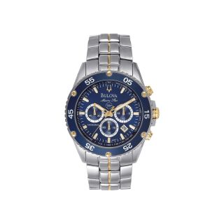 Bulova Mens Two Tone Stainless Steel Chronograph Watch
