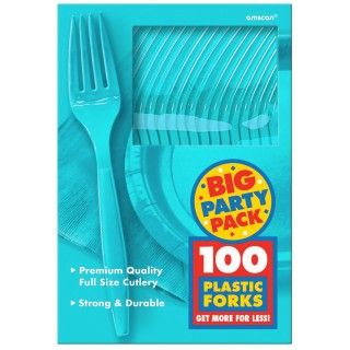 Caribbean Blue Big Party Pack   Forks