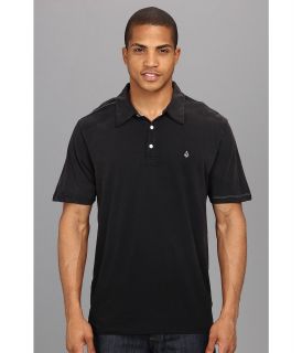 Volcom Wowzer Faded Polo Shirt Mens Short Sleeve Pullover (Black)