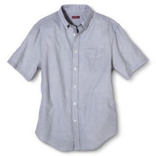 Merona Mens Short Sleeve Button Down   Limoges Gray S