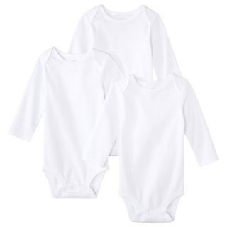 Just One YouMade by Carters Newborn 3 Pack Long sleeve Bodysuit   White 18 M