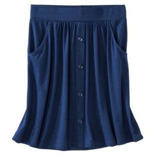 Merona Petites Button Front Skirt   Blue MP