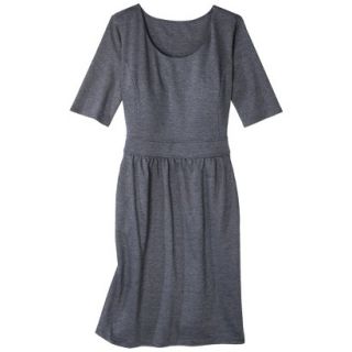 Merona Womens Plus Size Elbow Sleeve Ponte Dress   Gray 4
