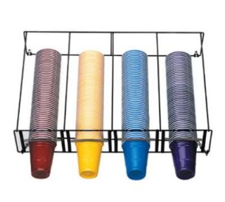 Dispense Rite Cup Dispenser, Wire Rack, 4 Section 6 46 oz Cups