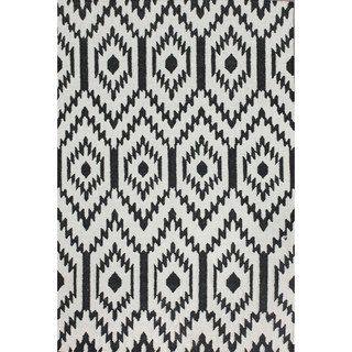 Nuloom Flat Woven Wool Black Rug (5 X 8)