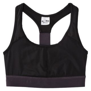 C9 by Champion Womens Compression Bra With Mesh   Limo Black S