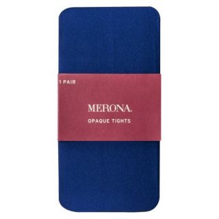 Merona Opaque Womens Tights   Blue S/M