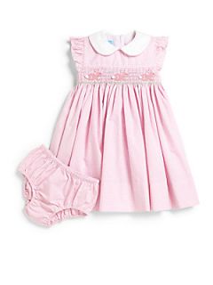 Anavini Infants Gingham Bunny Dress & Bloomers Set   Pink