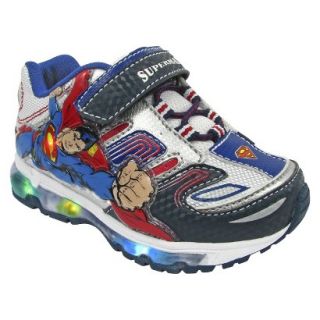 Toddler Boys Superman Light Up Sneakers   Silver 11