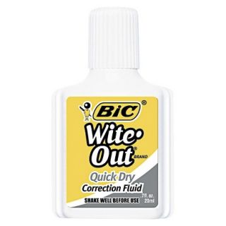 BIC Wite Out Quick Dry Correction Fluid, 20 ml Bottle   White (12 Per Set)