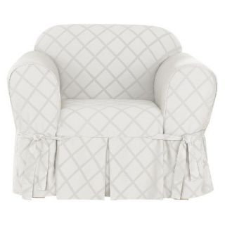 Sure Fit Durham Chair Slipcover   White