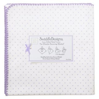 Swaddle Designs Ultimate Receiving Blanket   Lavender Polka Dots