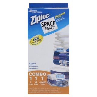 Ziploc Space Bag 3 Pc. Cube Storage Bag   Clear