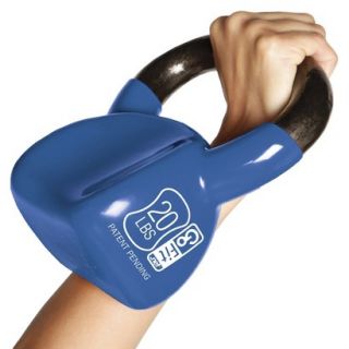 Contoured Kettlebell with Training DVD   Blue (20 lbs)