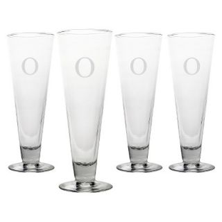 Personalized Monogram Classic Pilsner Glass Set of 4   O