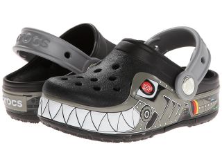 Crocs Kids CrocsLights Lighted Robo Shark Clog Boys Shoes (Black)