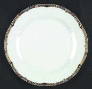 Tirschenreuth Versailles Dinner Plate, Fine China Dinnerware   Palais,Rust,Blue,