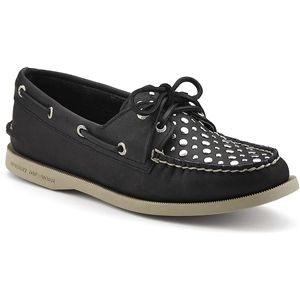 Sperry Top Sider Womens American Original 2 Eye Black Studs Shoes, Size 8.5 M   9502030