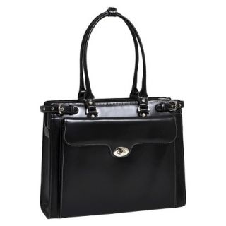 McKleinUSA Winnetka Leather Ladies Briefcase with Removable Sleeve   Black