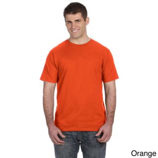 Anvil Anvil Mens Ringspun Pre shrunk Cotton T shirt Orange Size XXL