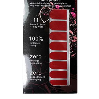 Full Cover Classical Red Nail Stickers