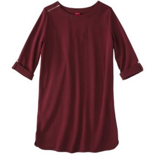 Merona Womens Plus Size 3/4 Sleeve Tunic Dress   Red 1