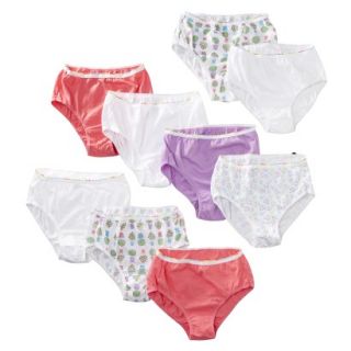 Girls Hanes Butterfly Floral 9 pack Brief Underwear 8