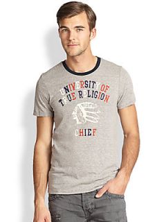 True Religion Home Of The Brave Tee   Grey