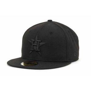 Houston Astros New Era MLB Black on Black Fashion 59FIFTY Cap