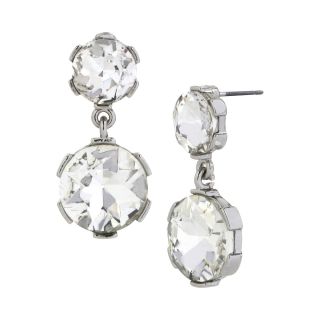 Worthington Crystal Double Drop Earrings, Clear