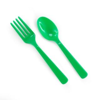 Forks Spoons   Green