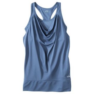 C9 by Champion Womens Cowl Neck Layered Tank   Slate Blue S