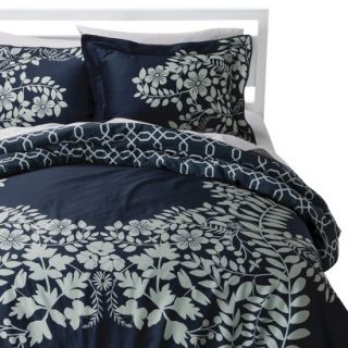 Room 365 Placed Graphic Floral Comforter Set   Blue (Full/Queen)
